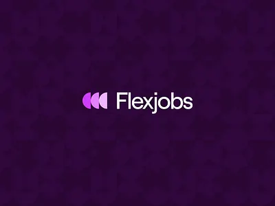 Flexjobs brand branding clean filter font roobert job seeker logo logotype marks pattern purple recruitment sort by symbol trademark work finder