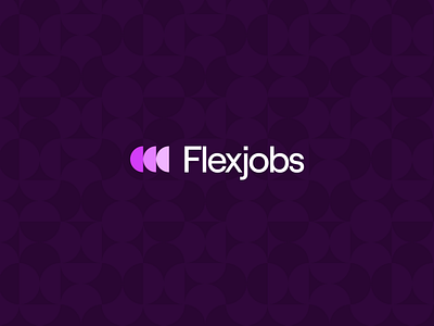 Flexjobs brand branding clean filter font roobert job seeker logo logotype marks pattern purple recruitment sort by symbol trademark work finder