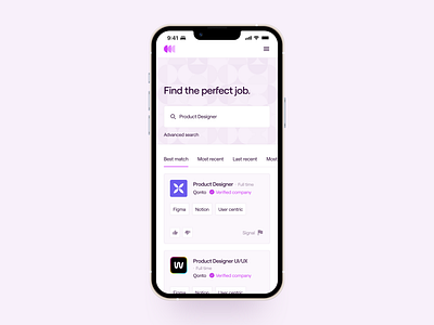 Flexjobs App airbnb app mobile ios apple store app store career form hire hiring ios 16 job board job finder job portal job seeker listing plateform mobile dashboard purple search