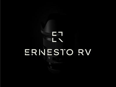 Ernesto RV Logo black brand branding camera design graphic design identity logo photo photographer