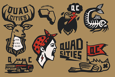 Quad Cities Branding branding design graphic graphic design illustration logo logodesign vector