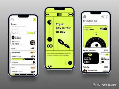 BuiLD 1.0 UI #016 - Bill Splitting App app bil bill splitting money branding crypto dailyui design graphic design money ui ux