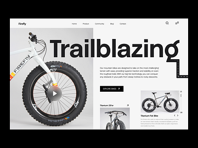 Bicycle Store Website bicycle bike clean concept dark health hero landing layout minimal race sport store track typography ui ux web webdesign website