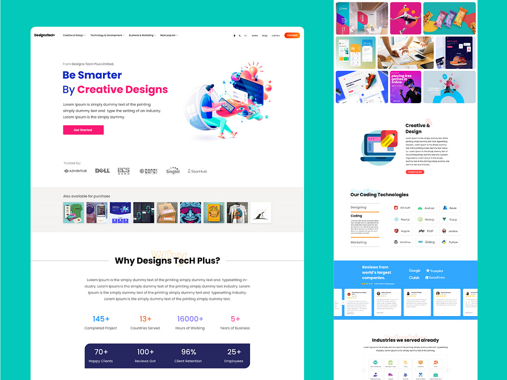 Designs TecH Plus Website UI design. by NUR (UX, UI, Brand & More) on ...