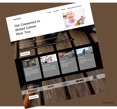 Landing Page - Handiwork branding dailyui design illustration ui ux visualdesign