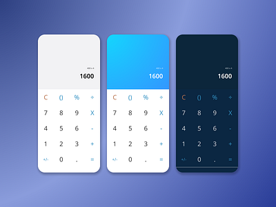 Calculator blue branding calculator calculus colors daily daily 100 challenge daily ui dailyui dark dark blue design graphic design illustration light math numbers theme ui ux