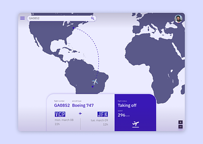 018 #DailyUi - Location Tracker clean ui dailyui design desktop flight radar location tracker statistics travel ui ux user interface