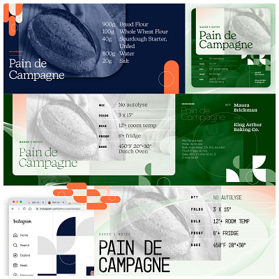Sourdough Instagram Carousel Ideas baking branding bread carousel collage design geometric graphic design instagram serif social media sourdough typography