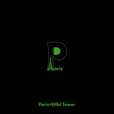 Paris + Eiffel Tower graphic design