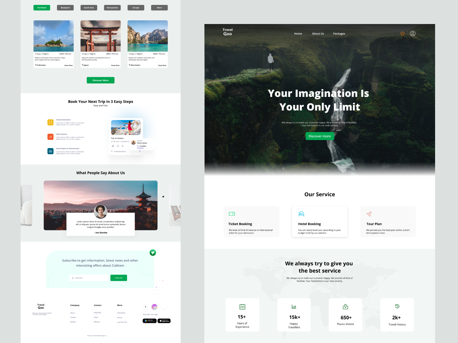 Travel Agency Ui Design by Hamza Ilyas on Dribbble