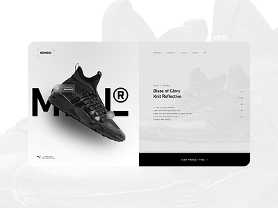 Puma x Nemen blaze of glory knit reflective design nemen puma shoes sneakers ui ux webdesign website