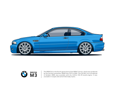 BMW E46 M3 Illustration bmw e46m3 graphic design illustration