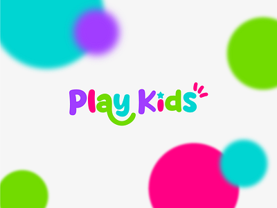 Playkids Logo branding child colors design fun graphic design kids logo party