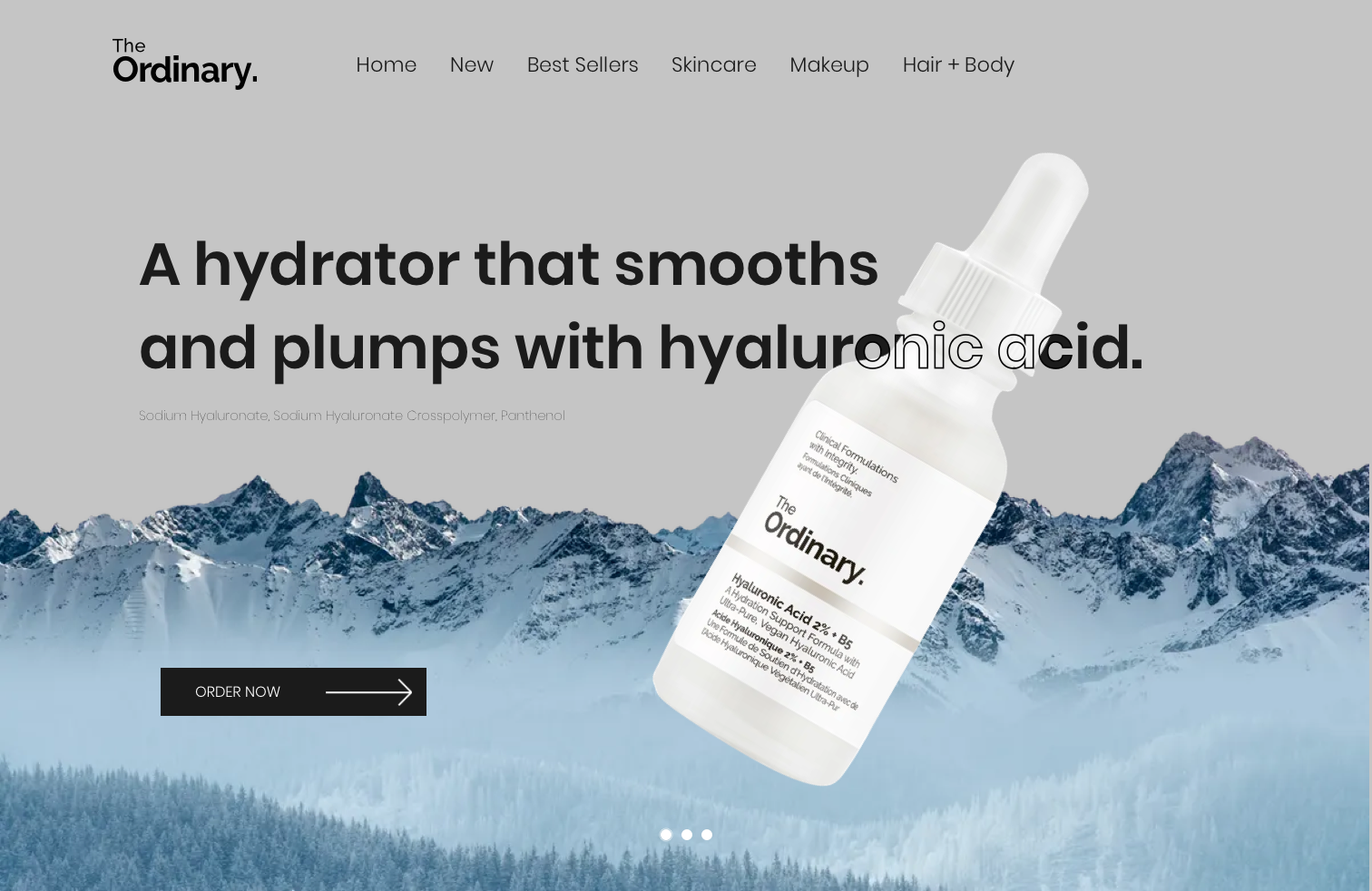 The Ordinary Header Design branding design icon illustration logo ui ux website
