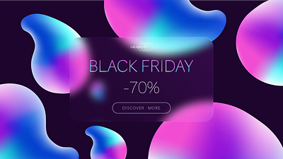 Black Friday banner design glassmorphism neon poster web webbanner webdesign