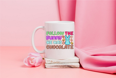 Follow the bunny he has chocolate, Easter Sublimation clipart design easter easter bunny sublimation easter clipart easter design easter sublimation easter t shirt design graphic design graphic tees merch design png sublimation sublimation design sublimation file sublimation png t shirt designer tshirt design typography typography tshirt design