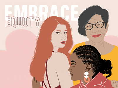 International Women's Day 2023 #EmbraceEquity adobe illustrator design graphic design illustration international womens day procreate