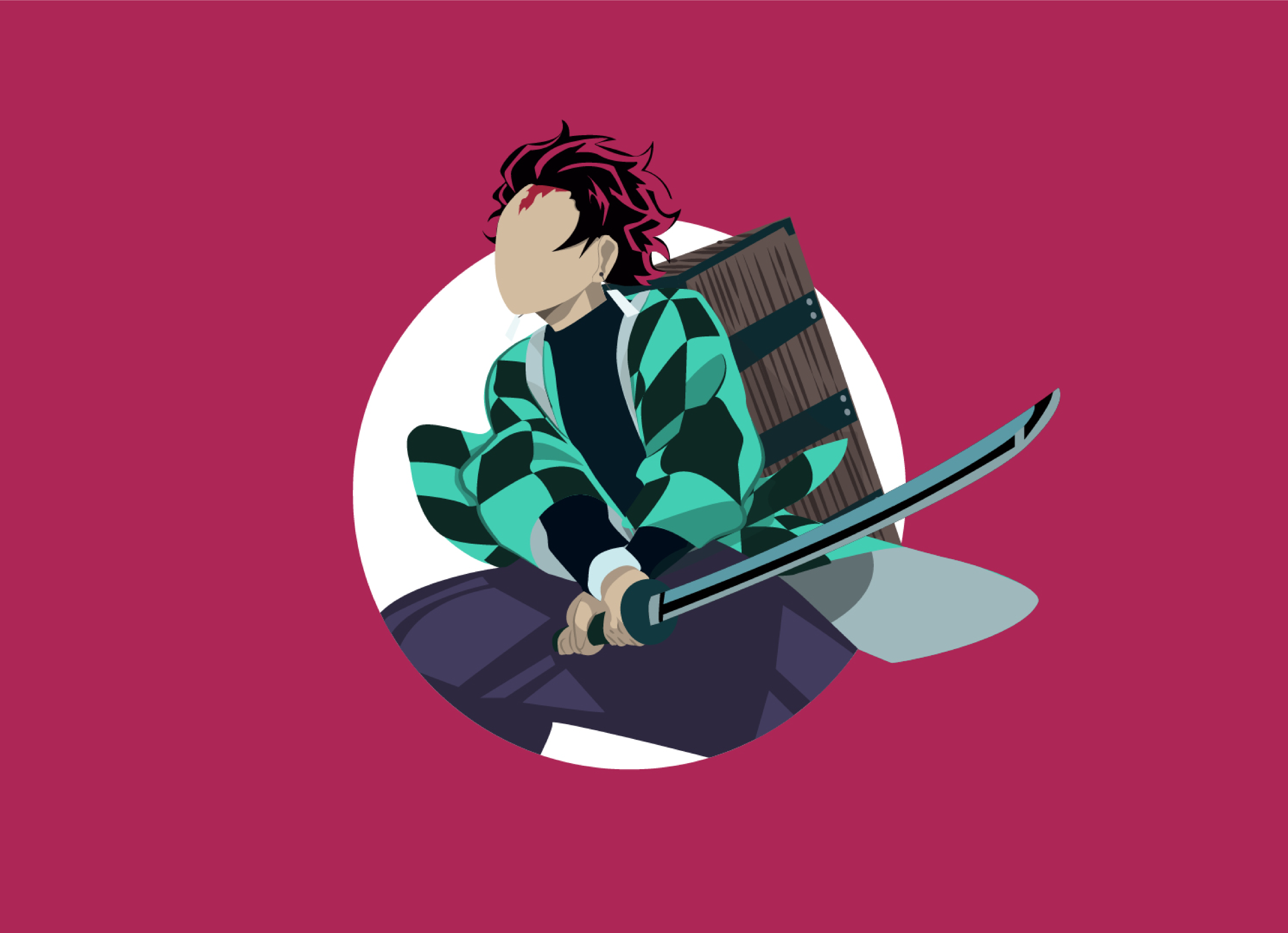 HD desktop wallpaper Anime Minimalist Demon Slayer Kimetsu No Yaiba  Tanjiro Kamado download free picture 1072970