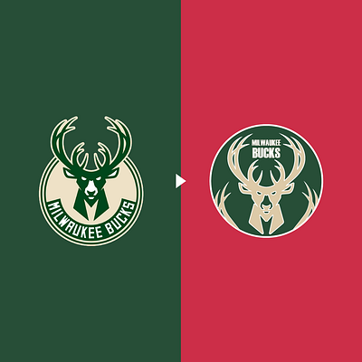 NBA Milwaukee Bucks Logo Redesign baskeball graphic design green logo logo redesign nba sport sport logo team logo