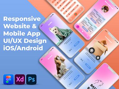 UI/UX Prototype app branding design graphic design illustration typography ui ux vector