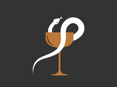 Ssssippin' bar branding cocktail logo snake