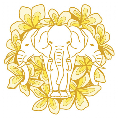 Three-Headed Elephant Illustration design digital illustration illustration