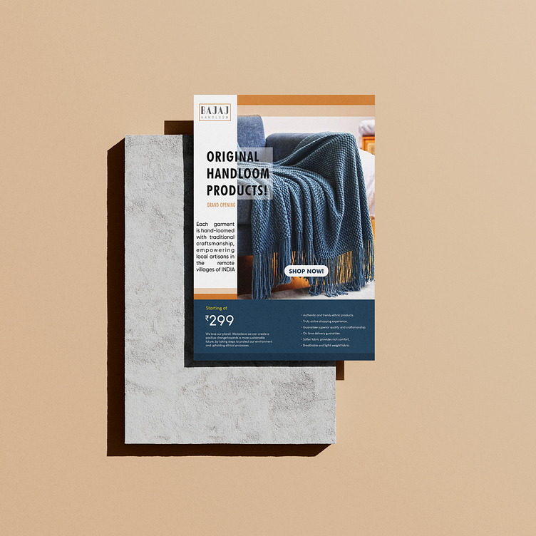 Handloom flyer. by DesignCaps on Dribbble