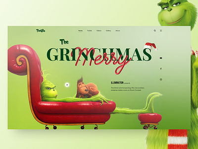 The Grinch | Promo page cartoon christmas design film green grinch grinchmas illustration ui ux web