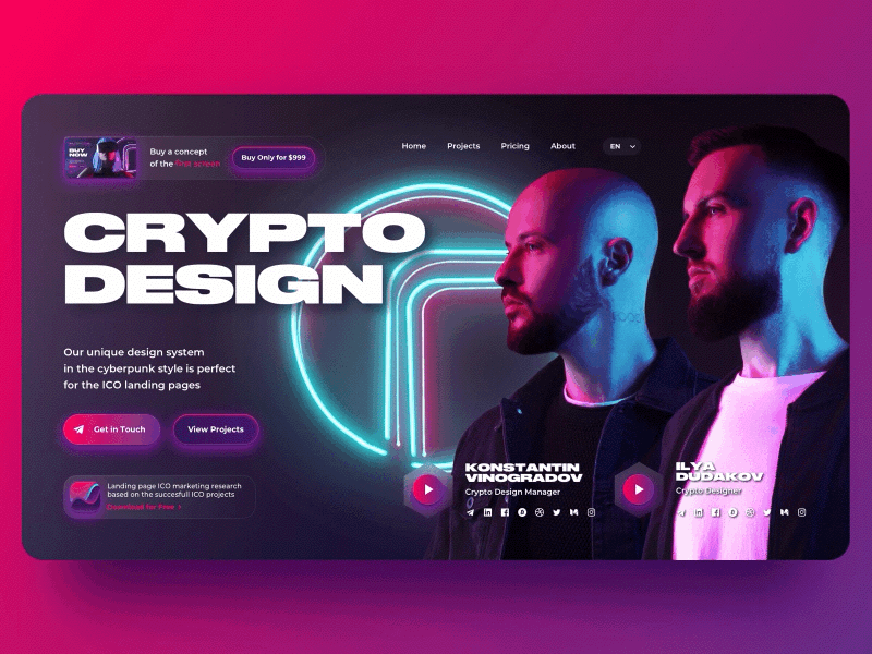 Cryptocurrency Landing Pages and Blockchain Interfaces Design bitcoin blockchain branding creative creative design creativity crypto cryptocurrency cyberpunk faces ico illustration interface landing neon selfpromo selfpromotion sketch ui ux
