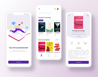 Reading Books Application app application audiobooks author book children course development e books education illustraion kids knowledge learn lecture literature mobile reading ui ux