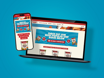 Website Banner for Potato Chips food graphic design shop snack ui web