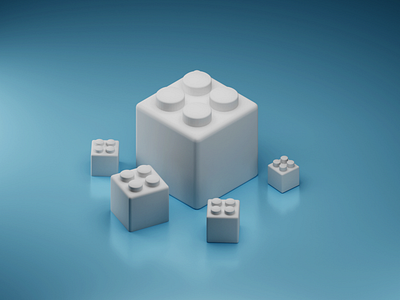 Lego Brick. 3d blender cyclerender design illustration stylized