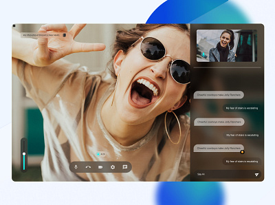 Video Calling app using Glassmorphism app design graphic design ui