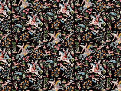 Persian artwork design persian rugs print seamless pattern