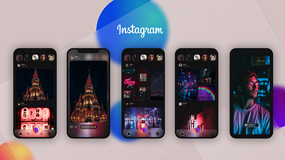 Minimal Instagram app illustration instagram ui ux