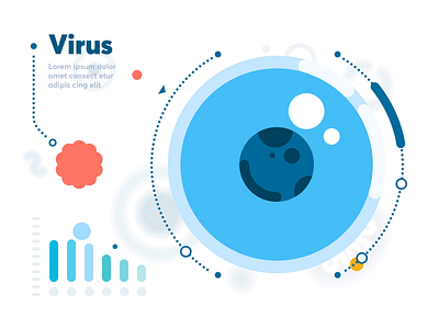 Virus Attack animation app application attack cell contamination infection json lab medical medicone mobile reseach svg vector virus web
