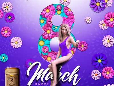 Happy Women's Day adobe graphic design photoshop poster