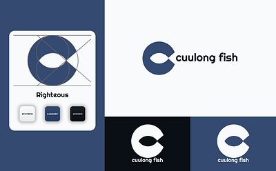 CUULONG FISH black blue company design designlogo fish logo logodesign vietnam vietnamese white