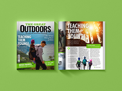 The Great Outdoors Mockup branding design graphic design indesign layout magazine photoshop print typography