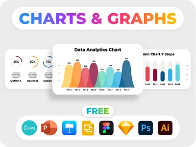 Free Charts, Graphs & Diagrams. PowerPoint Infographic Templates ai business canva chart diagram figma finance freebie graph infographics keynote pitch deck powerpoint presentation psd report slide statistics template vector