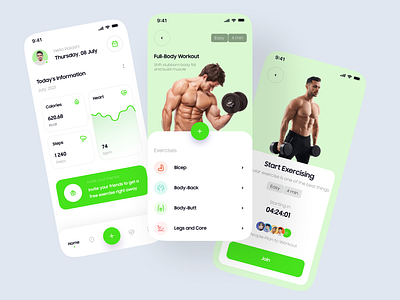 Fitness App app design design fitness fitness app fitness app design fitnessapp gym app gym mobile app ui ui design workout app