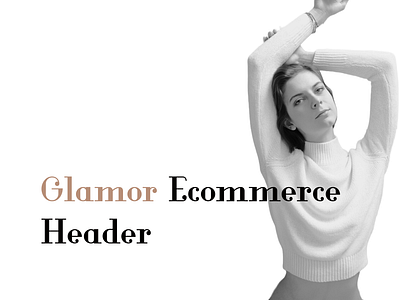 Glamor E-commerce Header branding design ecomarce fashion figma landing page ui uiux ux