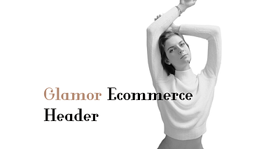 Glamor E-commerce Header branding design ecomarce fashion figma landing page ui uiux ux