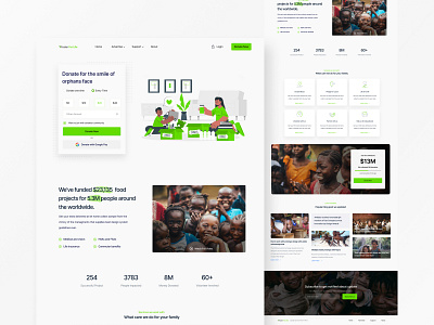 Foster For Life - Donation Landing Page 3d animation branding design graphic design landing page motion graphics ui ui design uiux design website design website redesign