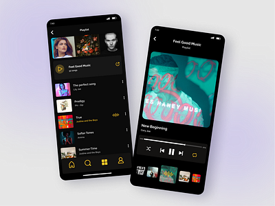Music Streaming Mobile App audio streaming design mobile mobile app mobile ui music player music streaming streaming ui uiux