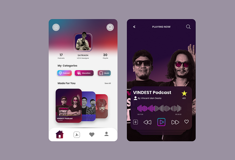 Podcast App Design by Satria Bumartaduri on Dribbble
