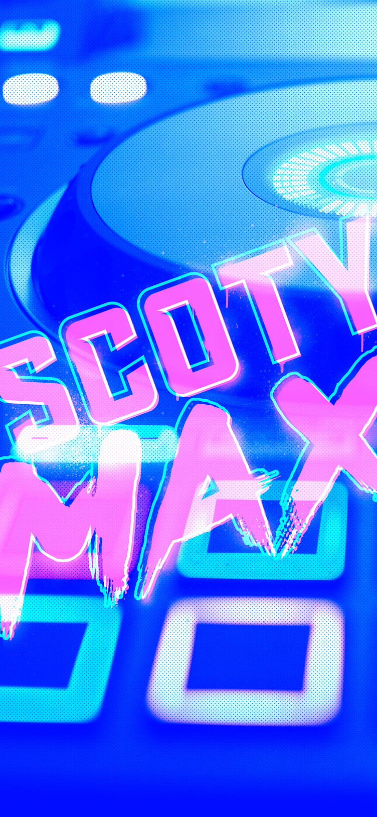 scoty max - mixed font - overlayed on XDJ controller