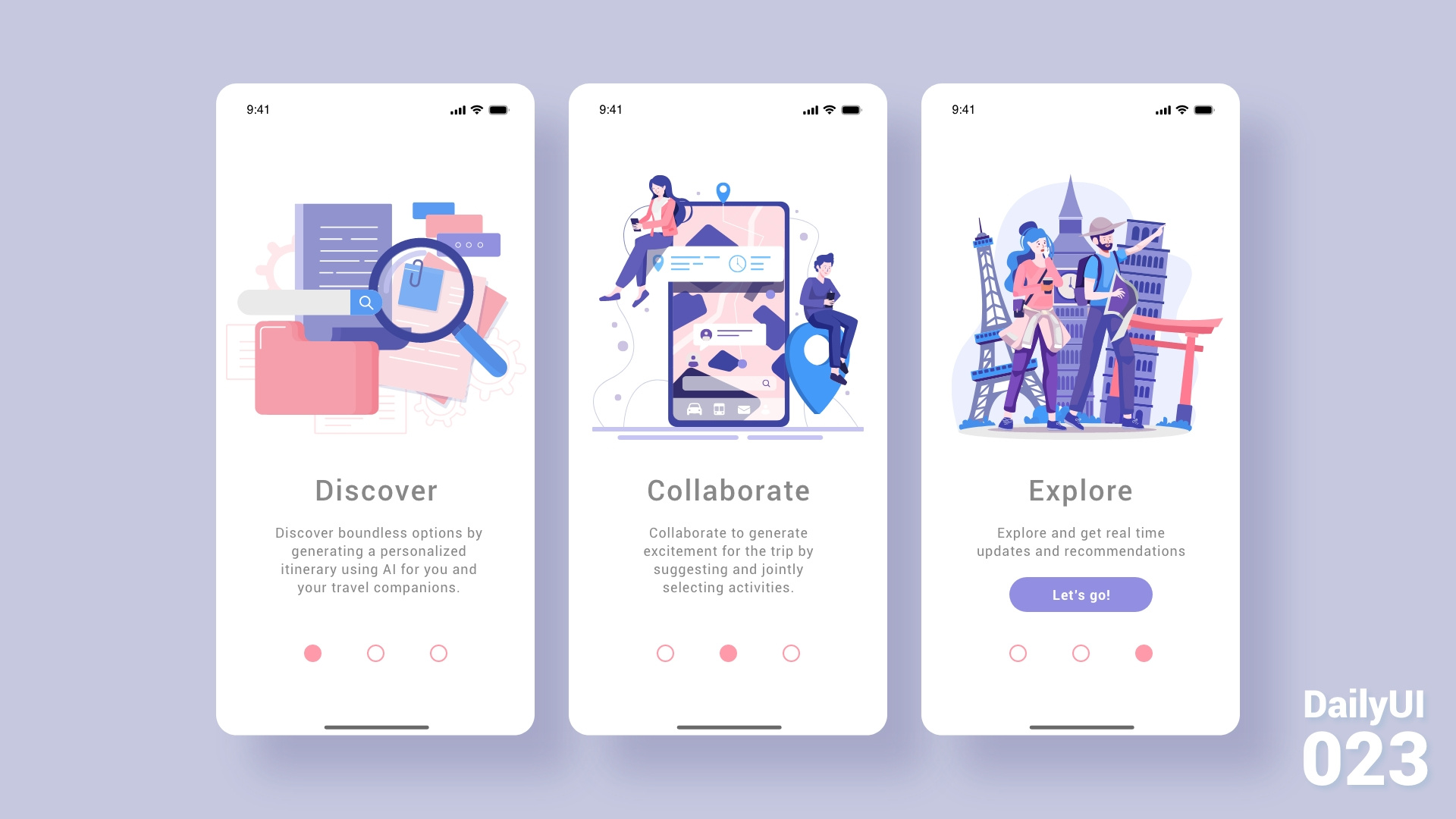 DailyUI 023 daily ui 023 daily ui 23 dailyui dailyui023 dailyui23 onboarding ui onboardingui travel app ui travel ui ui