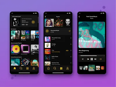 Music Streaming Mobile App app audio streaming concept design design mobile app mobile streaming app music player podcast design ui uiux