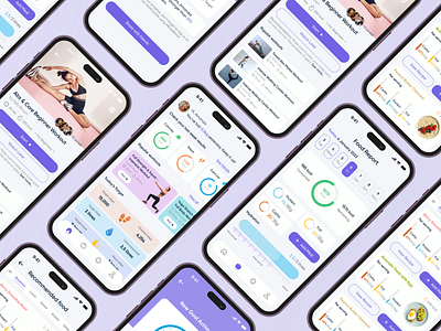 Fitness App app branding design graphic design illustration logo typography ui ux vector